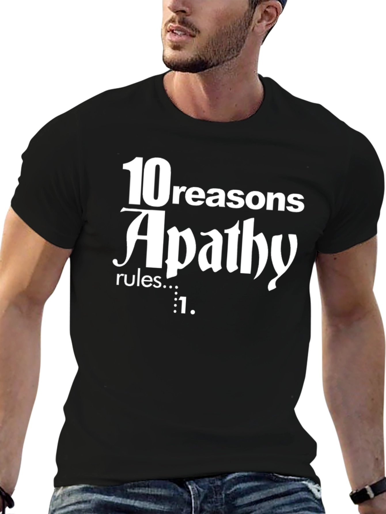 Apathy Rules Graphic T-Shirt - Black Cotton Tee