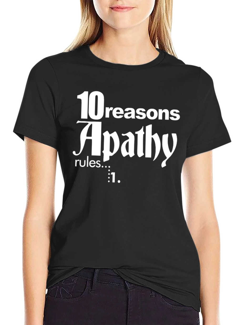 Apathy Rules Graphic T-Shirt - Black Cotton Tee