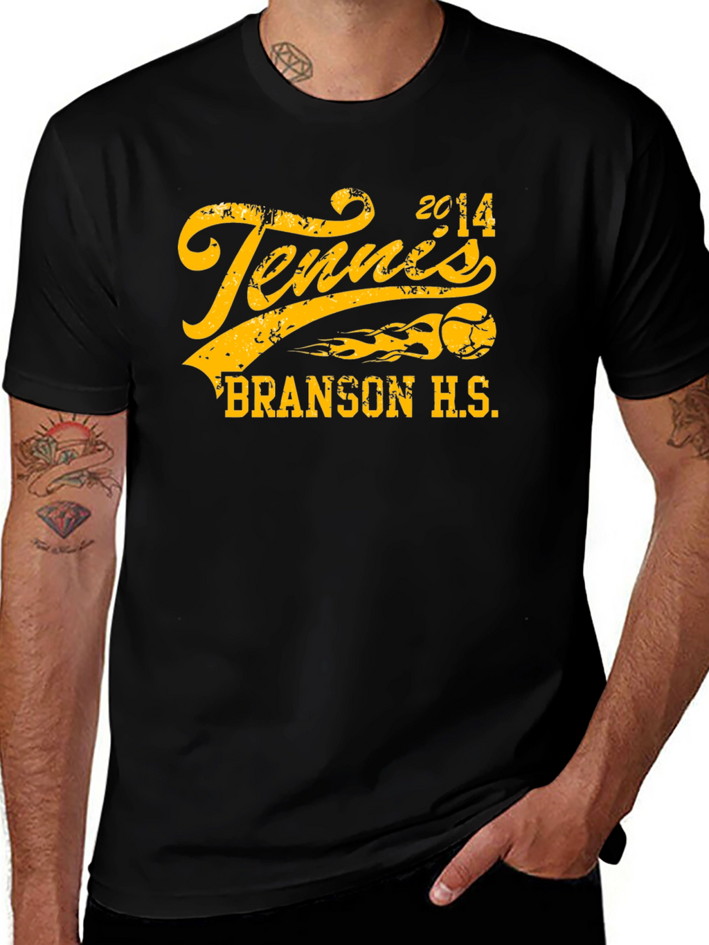 Tennis 2014 Branson H.S. Graphic T-Shirt