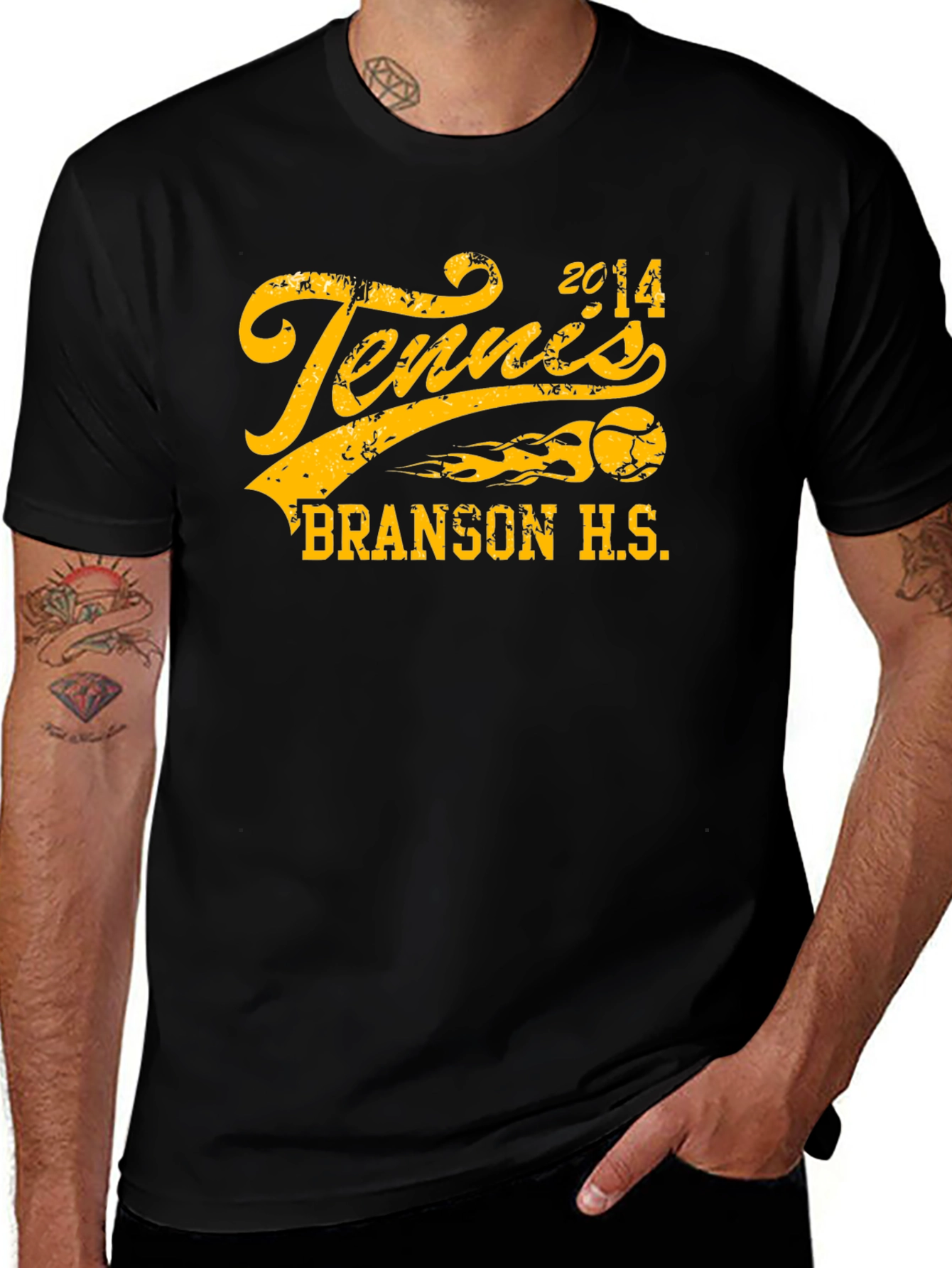 Tennis 2014 Branson H.S. Graphic T-Shirt