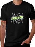 Graffiti Style Graphic Black T-Shirt