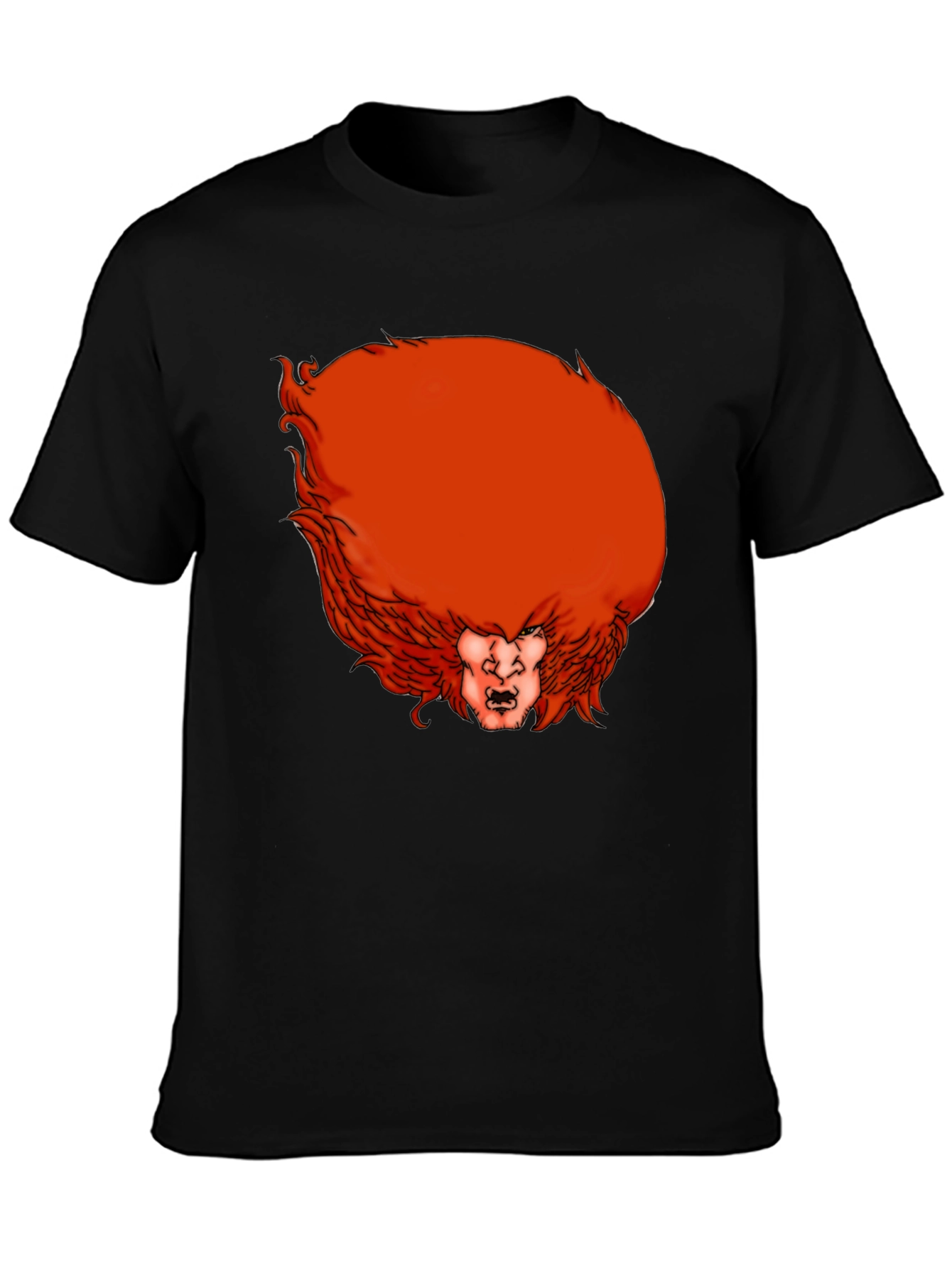Humorous Red Hair Monster Graphic T-Shirt
