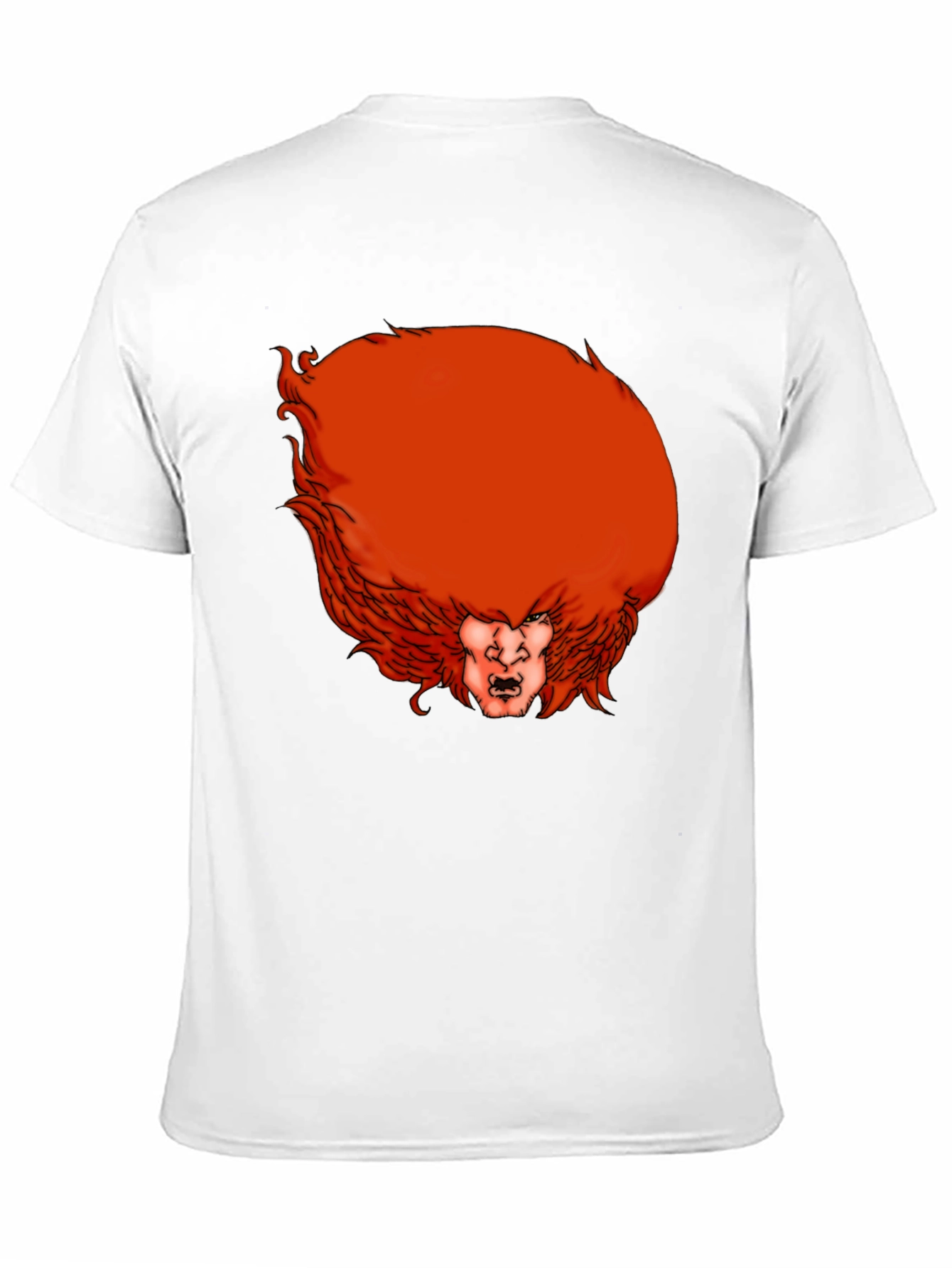 Humorous Red Hair Monster Graphic T-Shirt