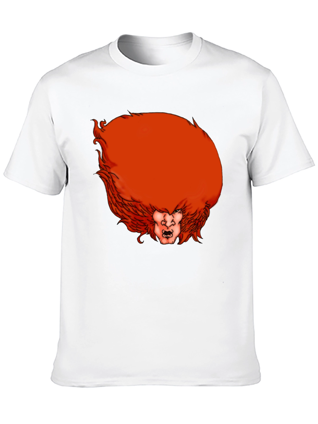 Humorous Red Hair Monster Graphic T-Shirt