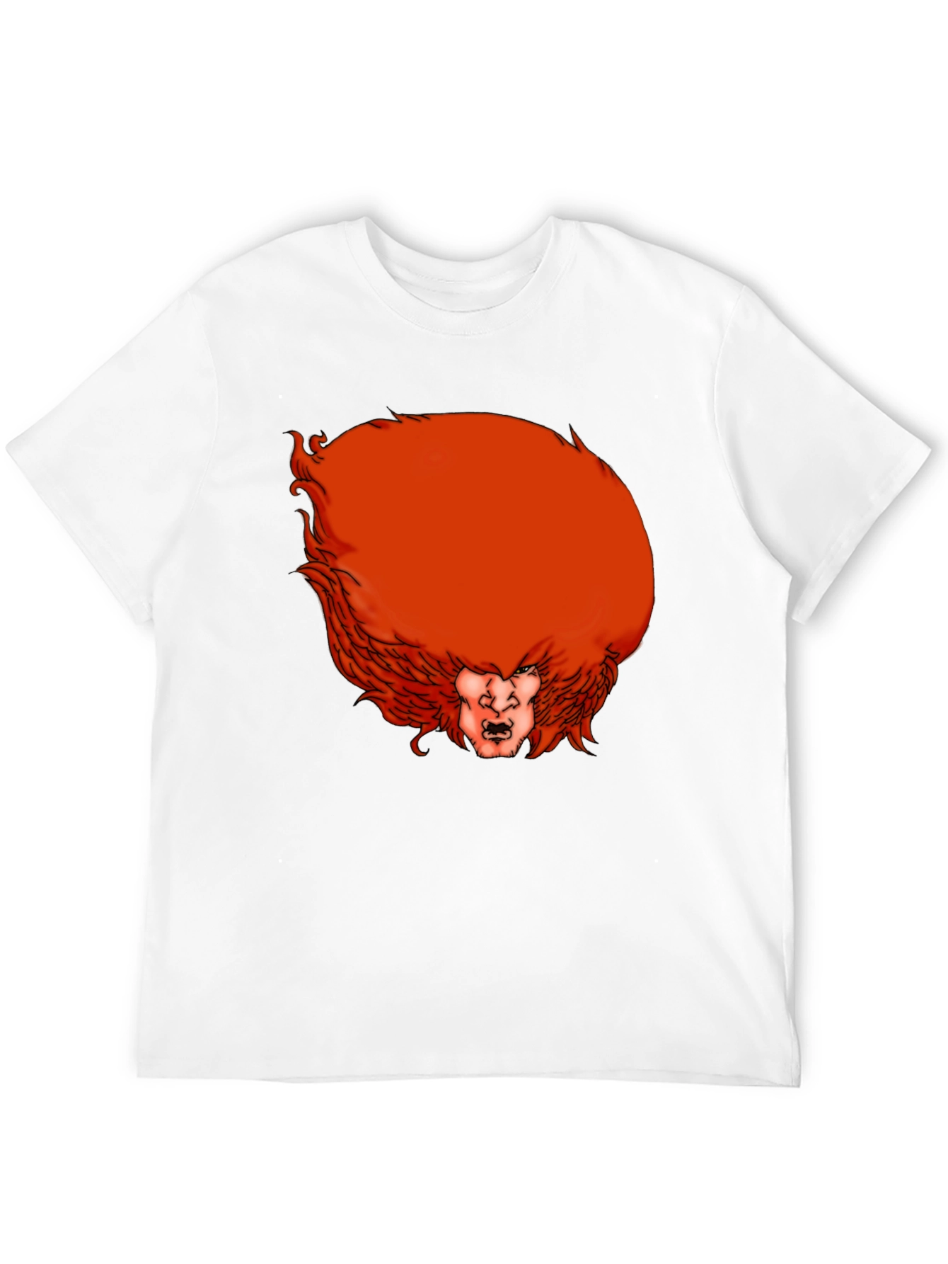 Humorous Red Hair Monster Graphic T-Shirt