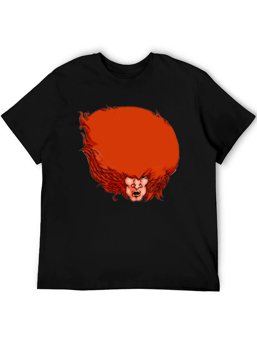 Humorous Red Hair Monster Graphic T-Shirt