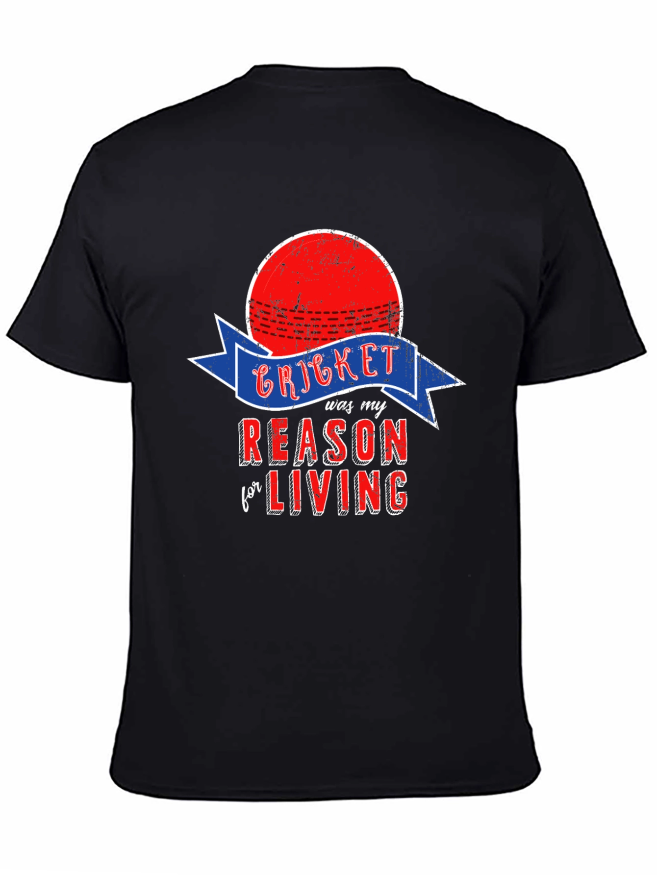 Cricket Reason for Living Black T-Shirt