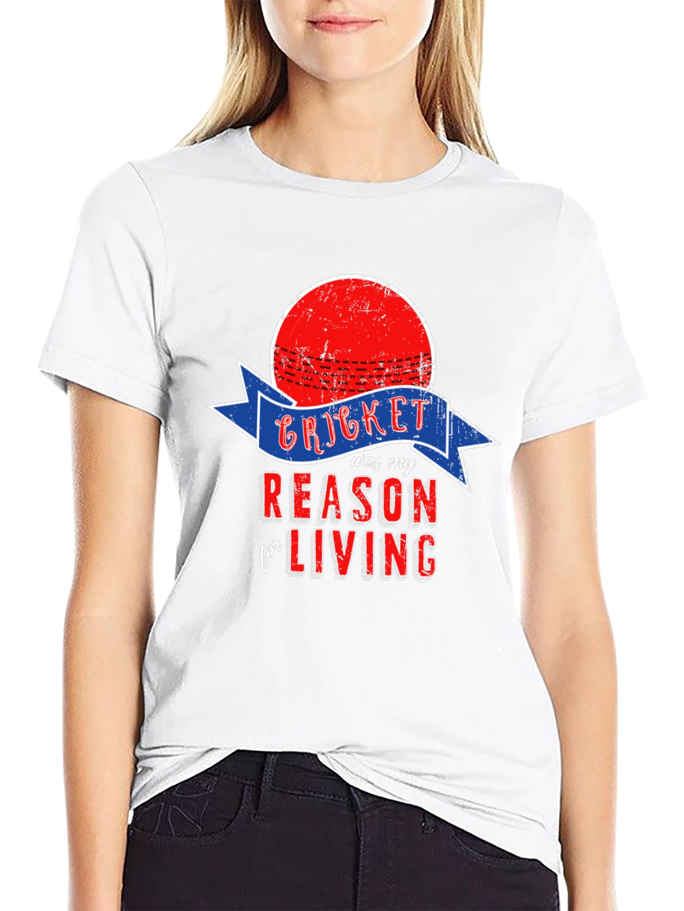 Cricket Reason for Living Black T-Shirt