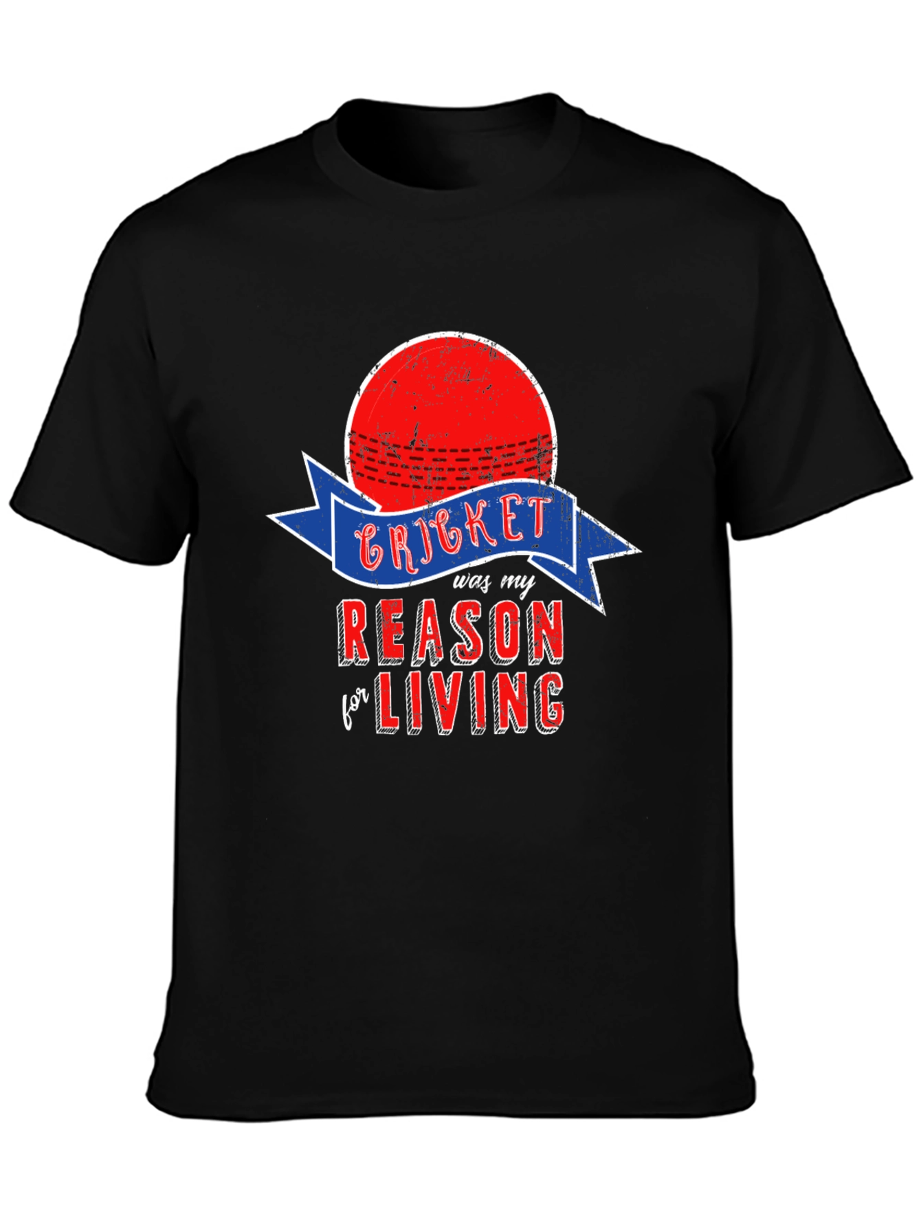 Cricket Reason for Living Black T-Shirt