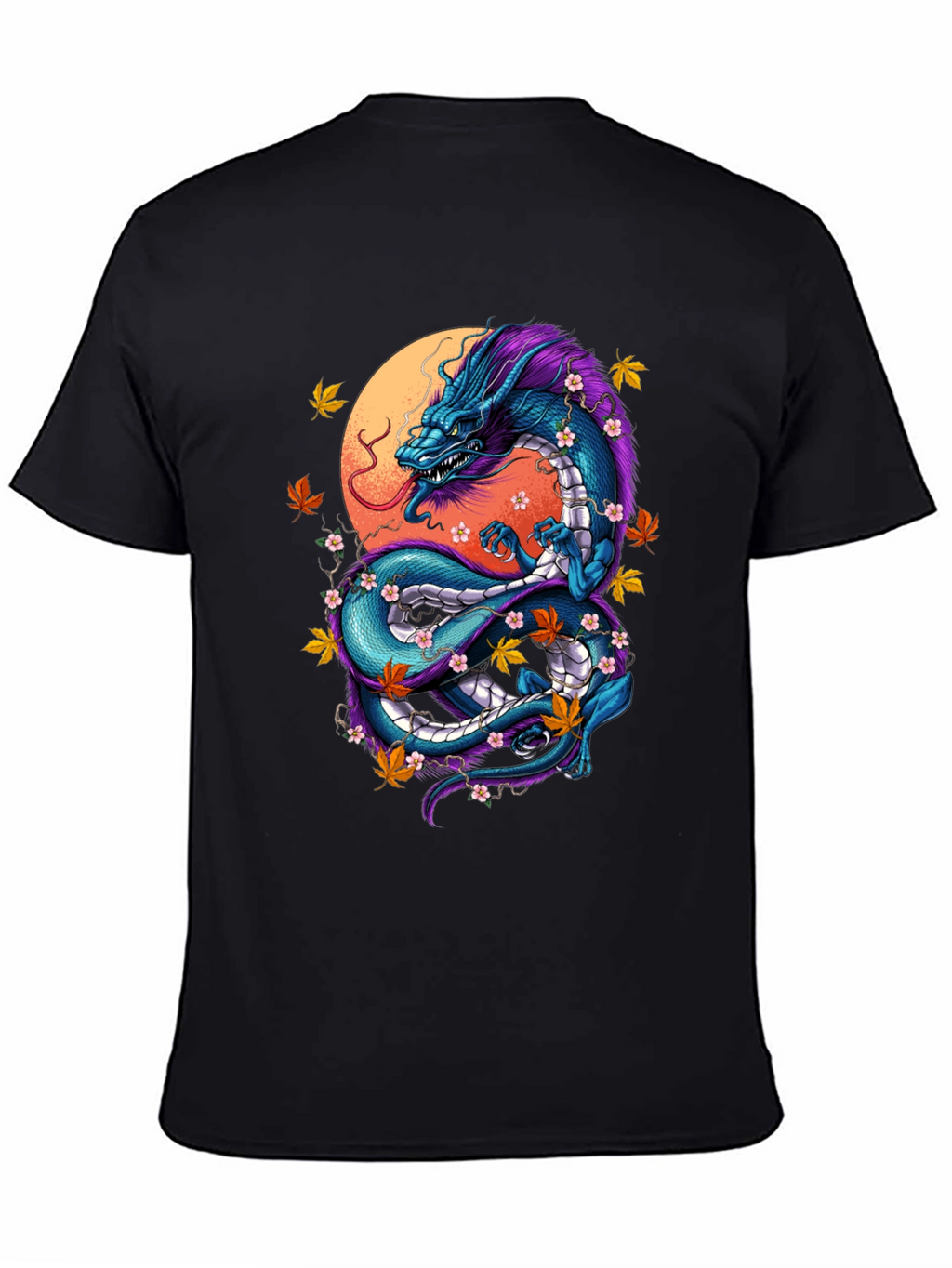 Dragon Graphic Tee - Artistic Black T-Shirt