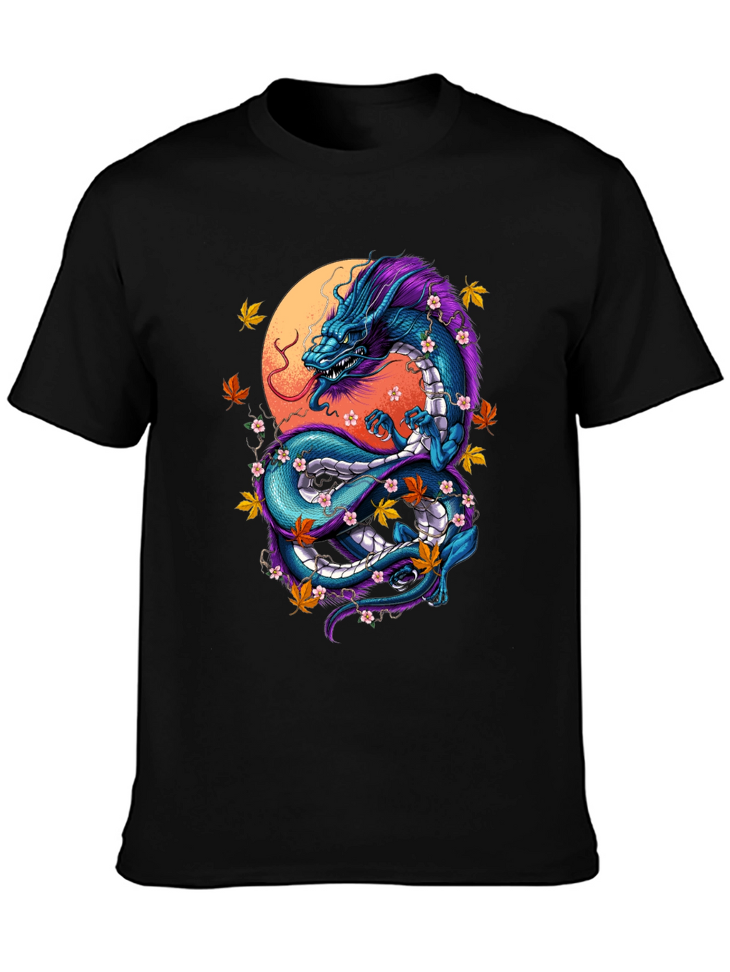 Dragon Graphic Tee - Artistic Black T-Shirt