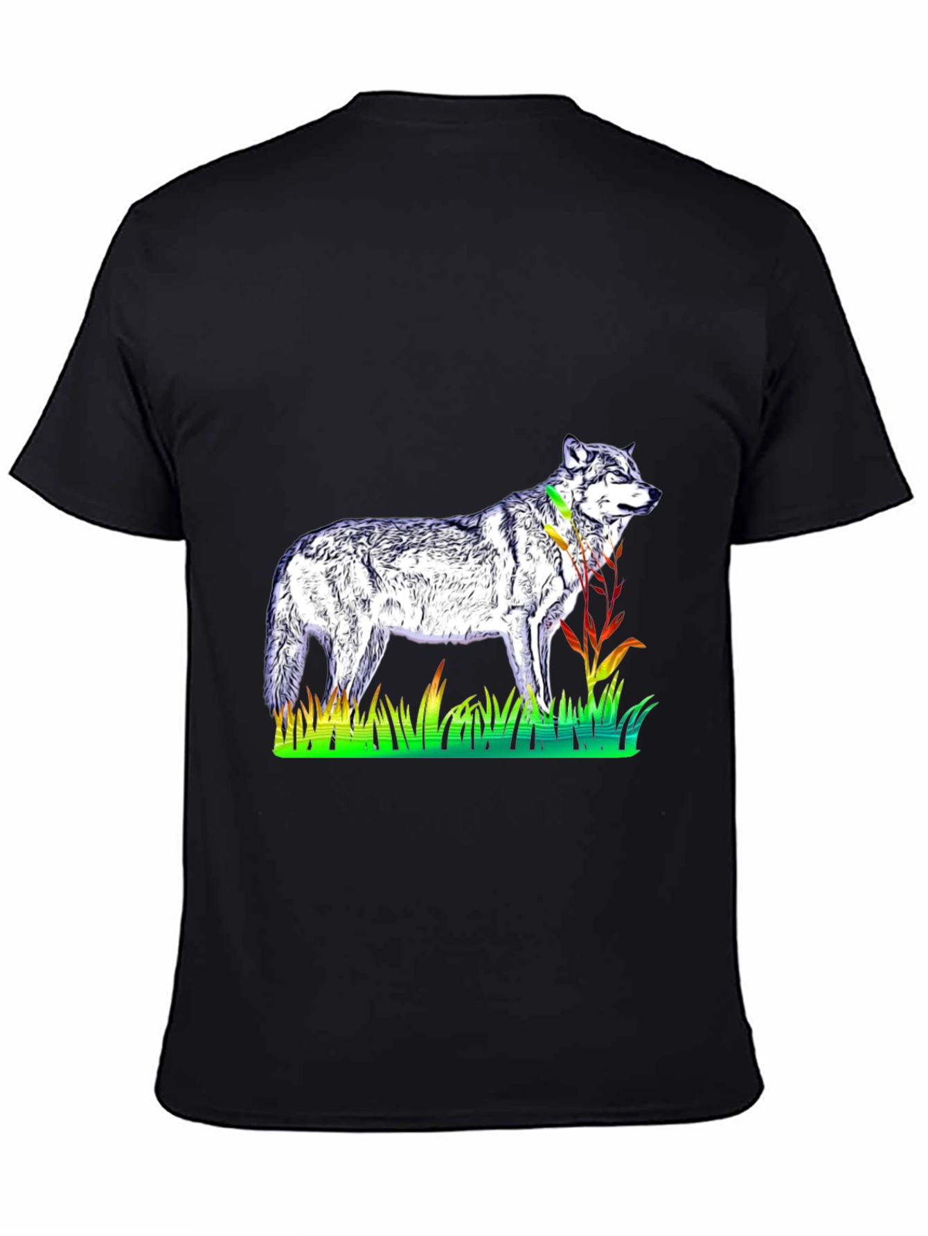 Wolf Graphic Tee - Mens Black T-Shirt