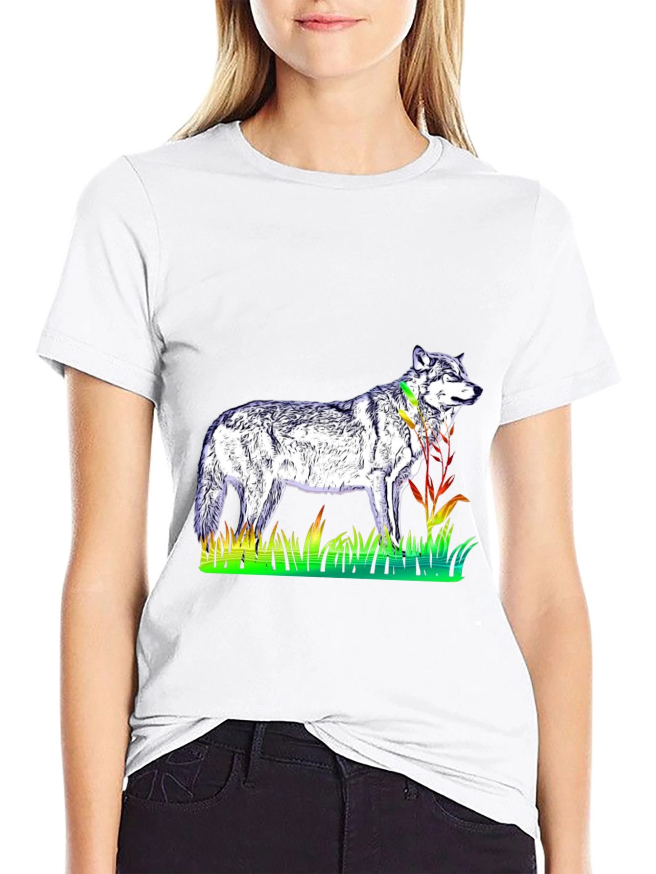 Wolf Graphic Tee - Mens Black T-Shirt