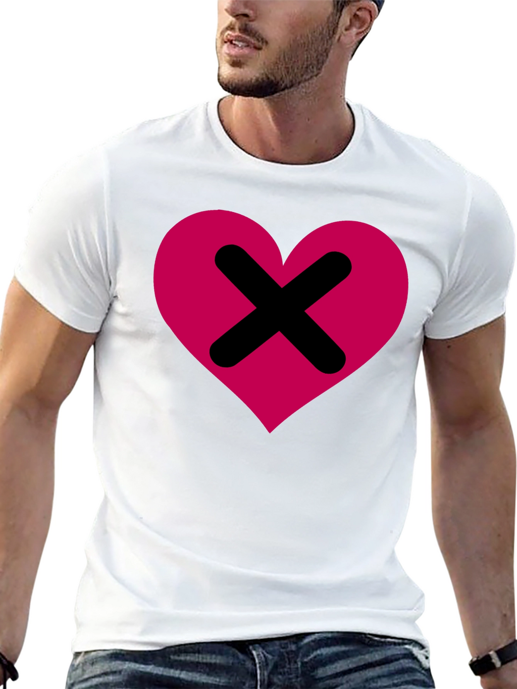Heart X T-Shirt - Modern Streetwear Graphic Tee