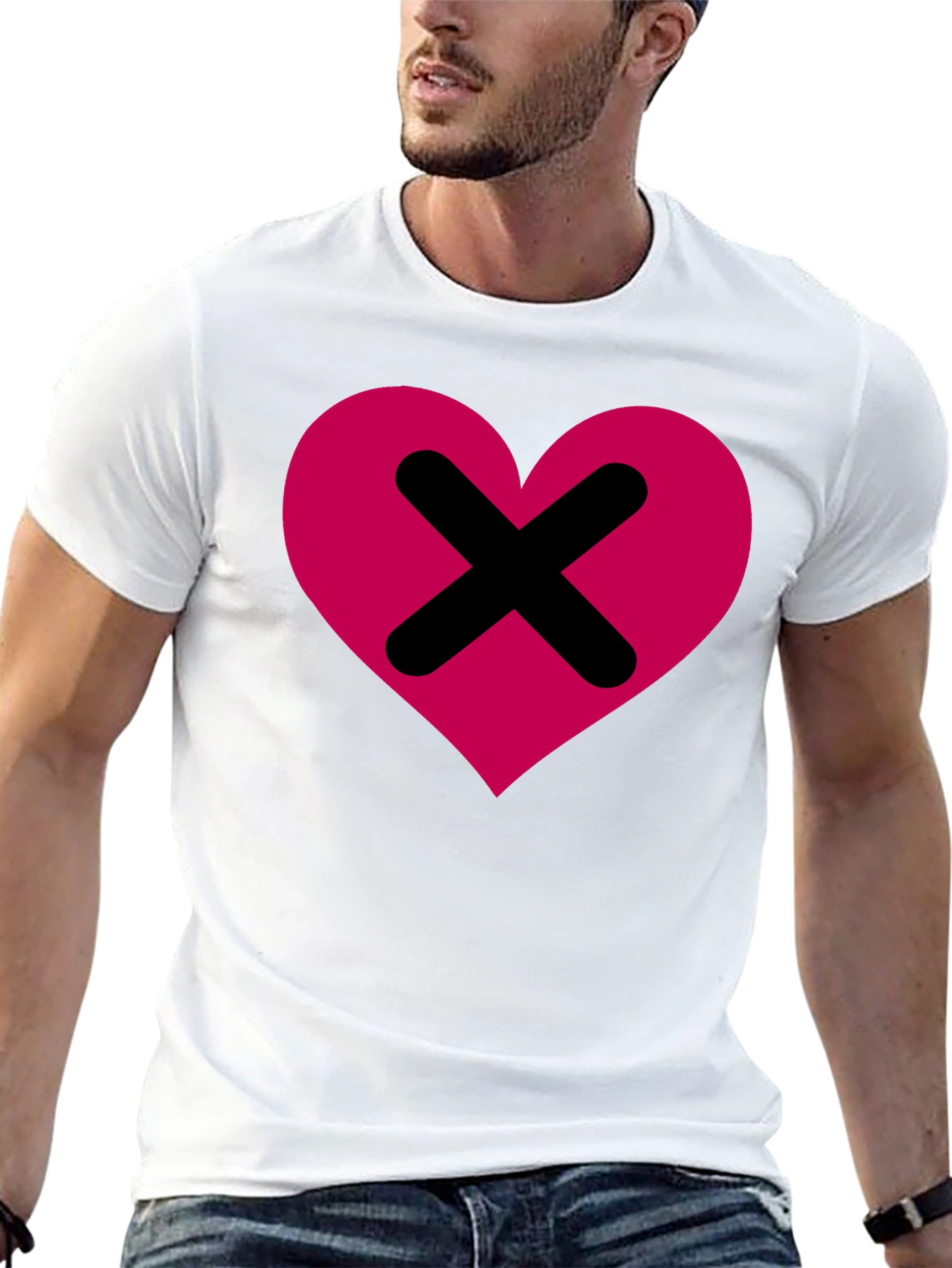 Heart X T-Shirt - Modern Streetwear Graphic Tee