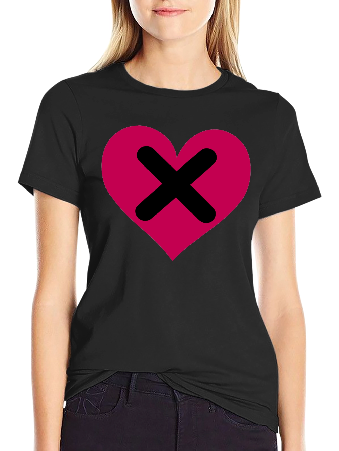 Heart X T-Shirt - Modern Streetwear Graphic Tee