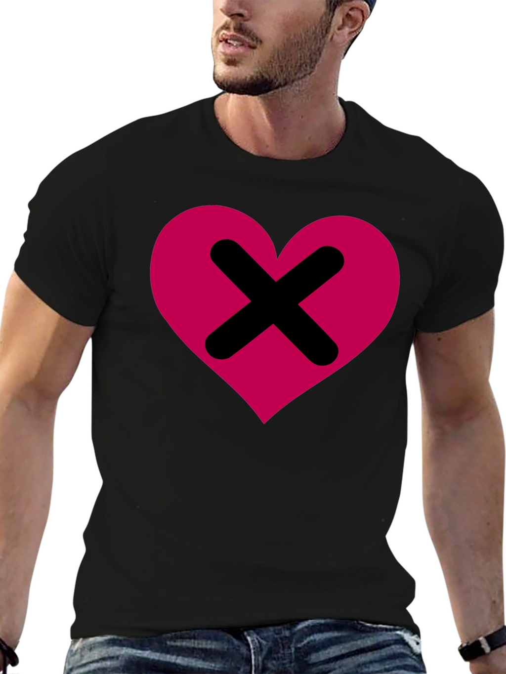 Heart X T-Shirt - Modern Streetwear Graphic Tee