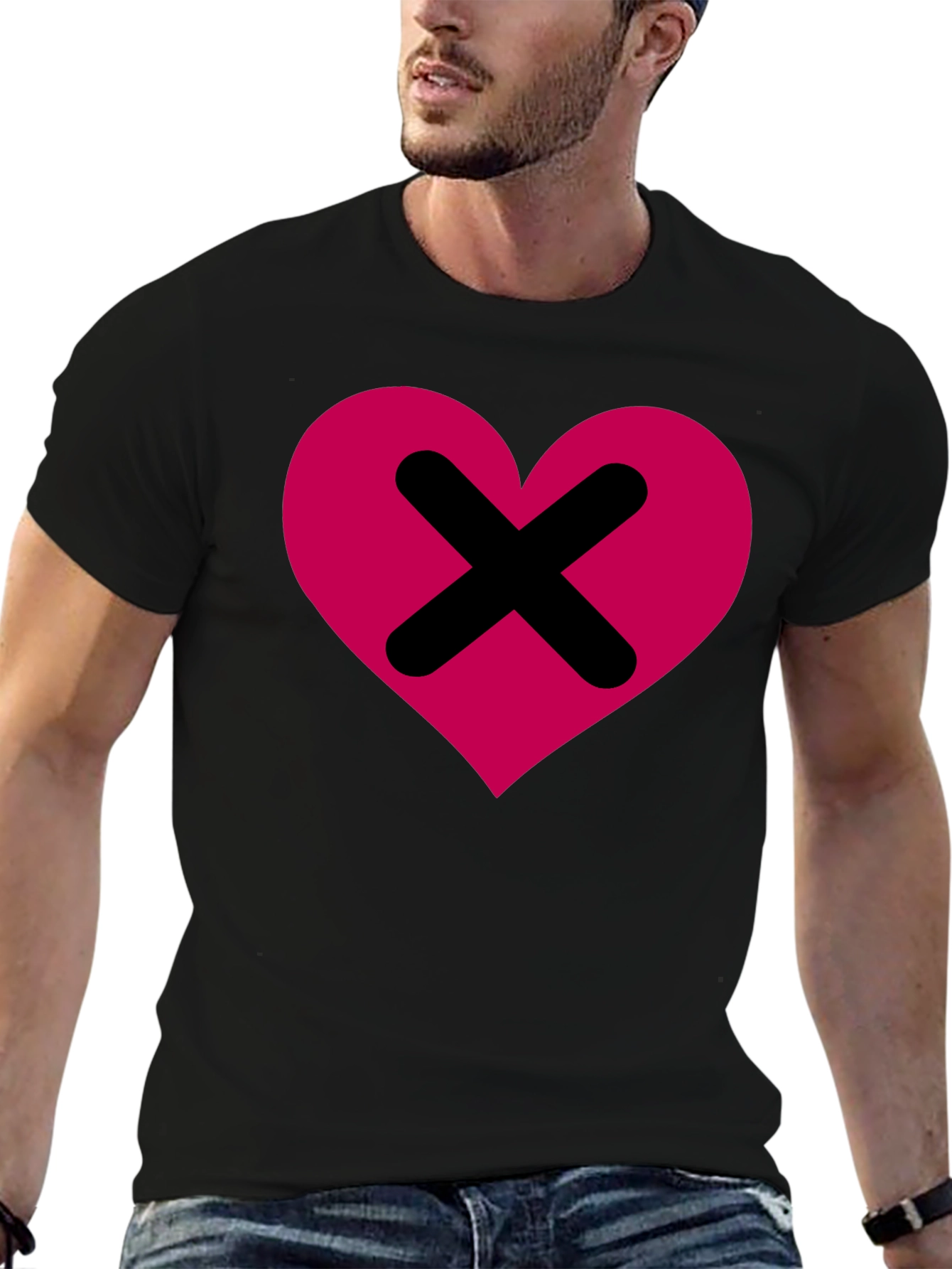 Heart X T-Shirt - Modern Streetwear Graphic Tee