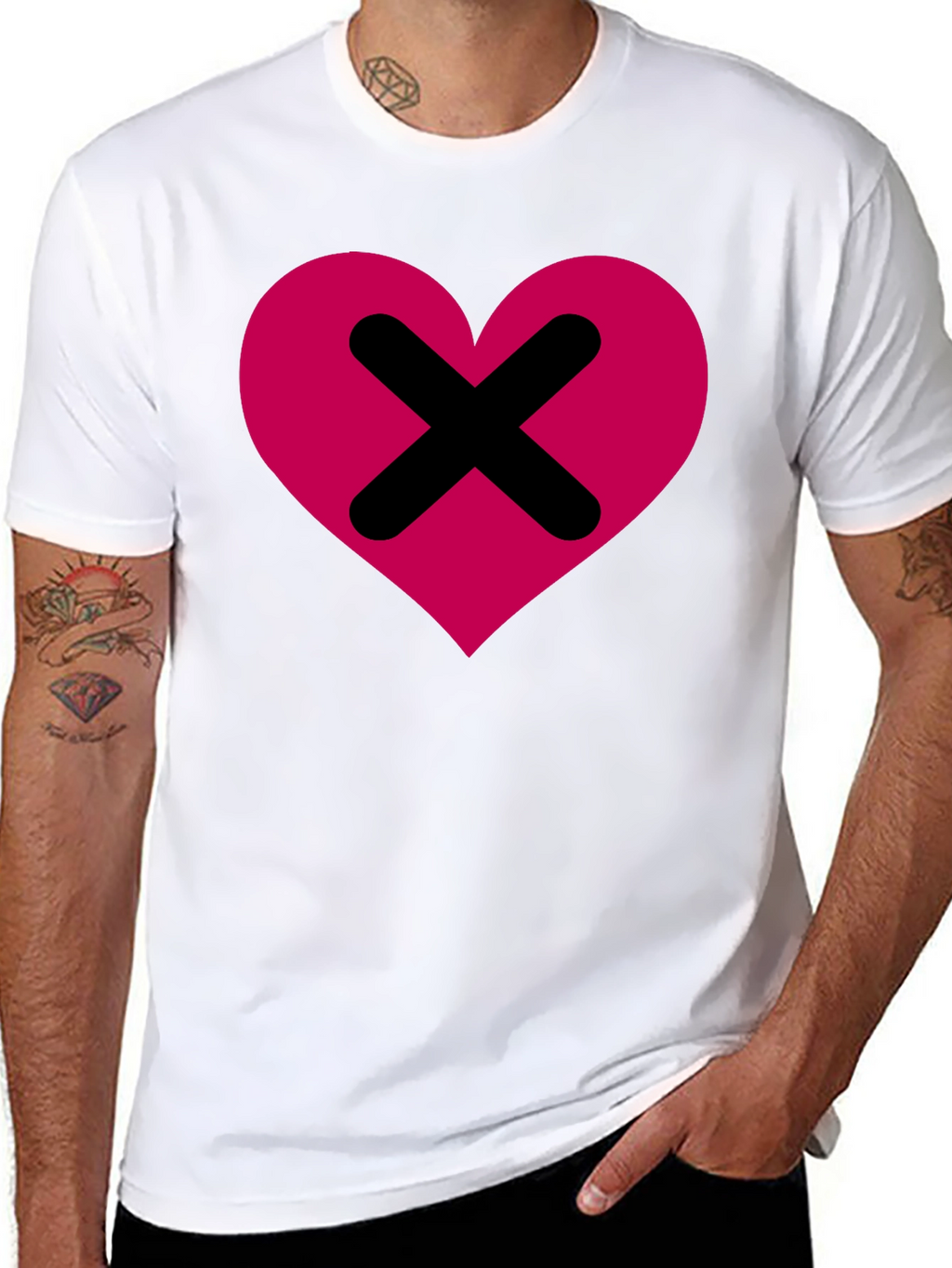 Heart X T-Shirt - Modern Streetwear Graphic Tee