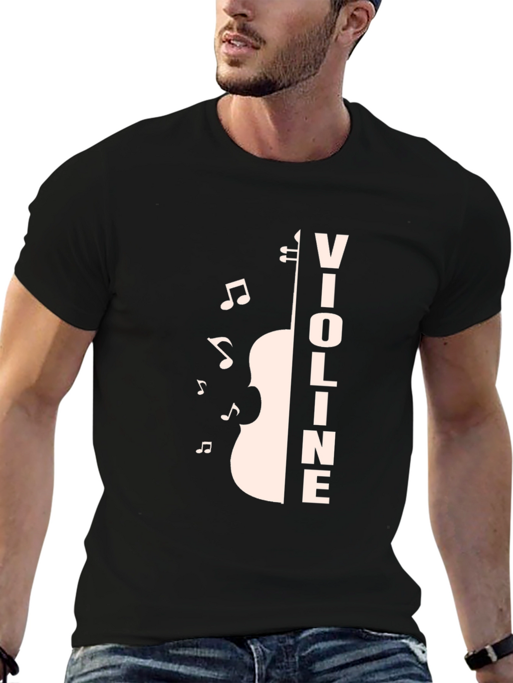 Violin Music T-Shirt - Black
