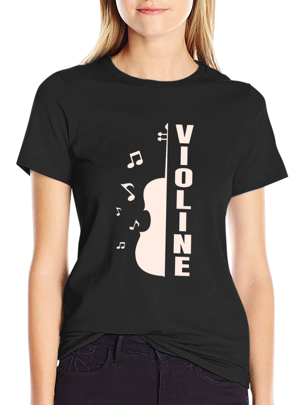 Violin Music T-Shirt - Black