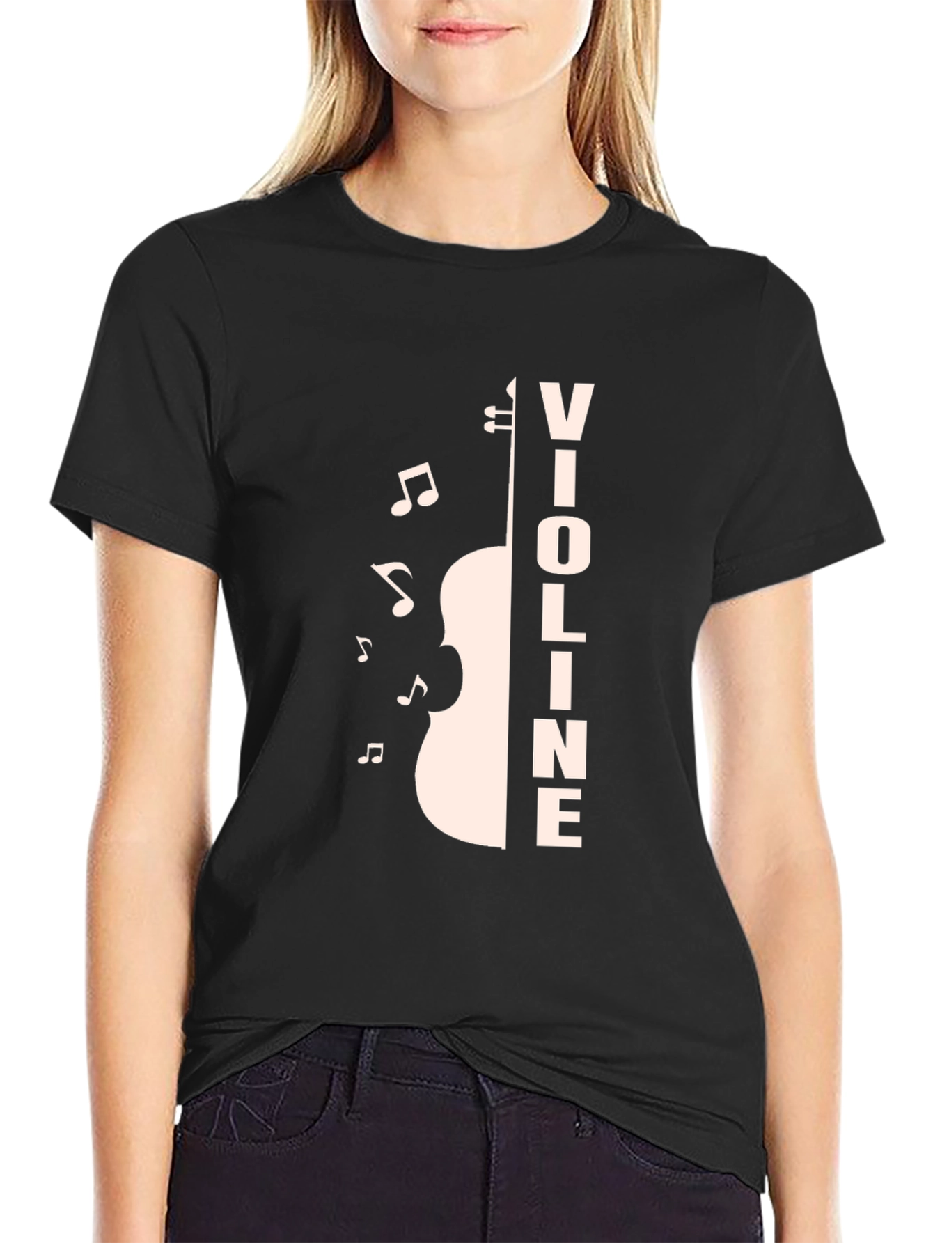 Violin Music T-Shirt - Black