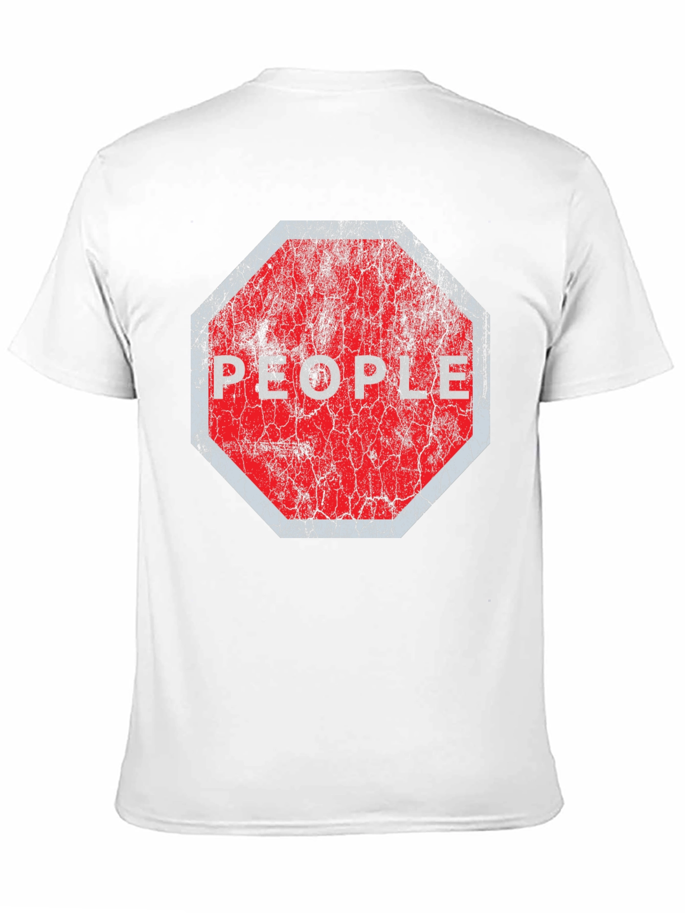 Stop People Graphic Tee - Black Cotton T-Shirt