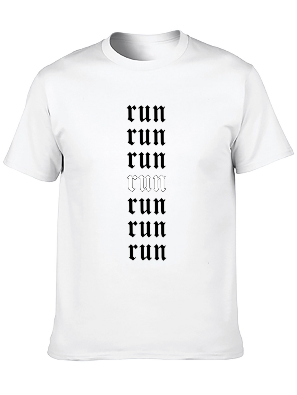 Run Gothic Tee - Trendy Graphic T-Shirt