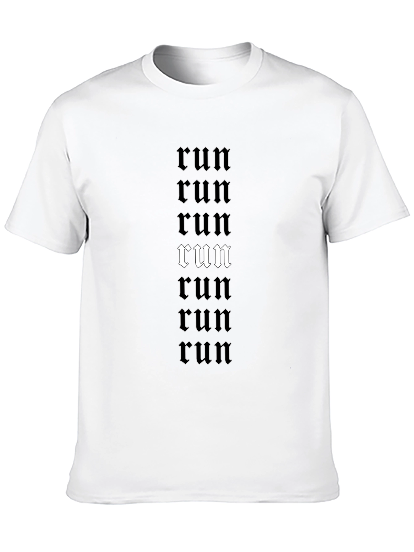 Run Gothic Tee - Trendy Graphic T-Shirt