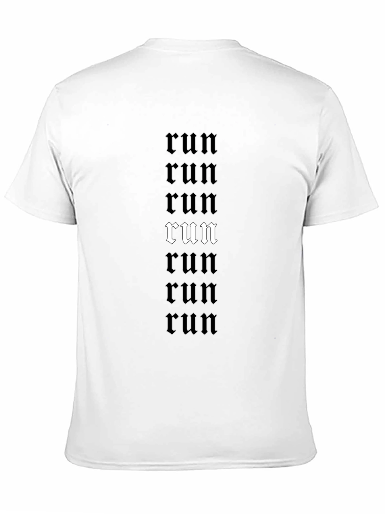Run Gothic Tee - Trendy Graphic T-Shirt