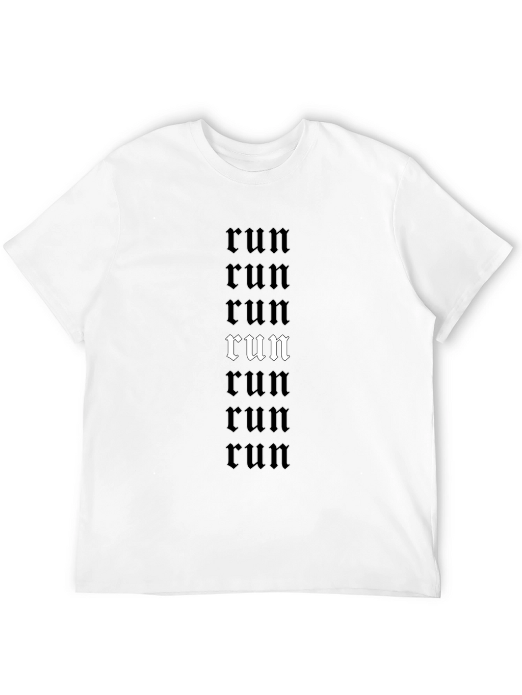 Run Gothic Tee - Trendy Graphic T-Shirt