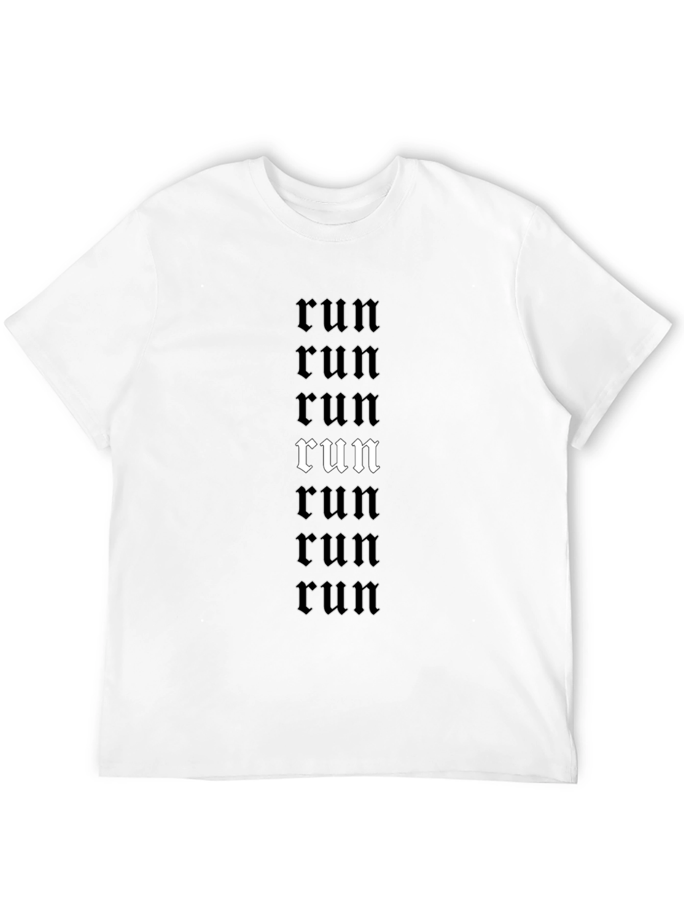 Run Gothic Tee - Trendy Graphic T-Shirt