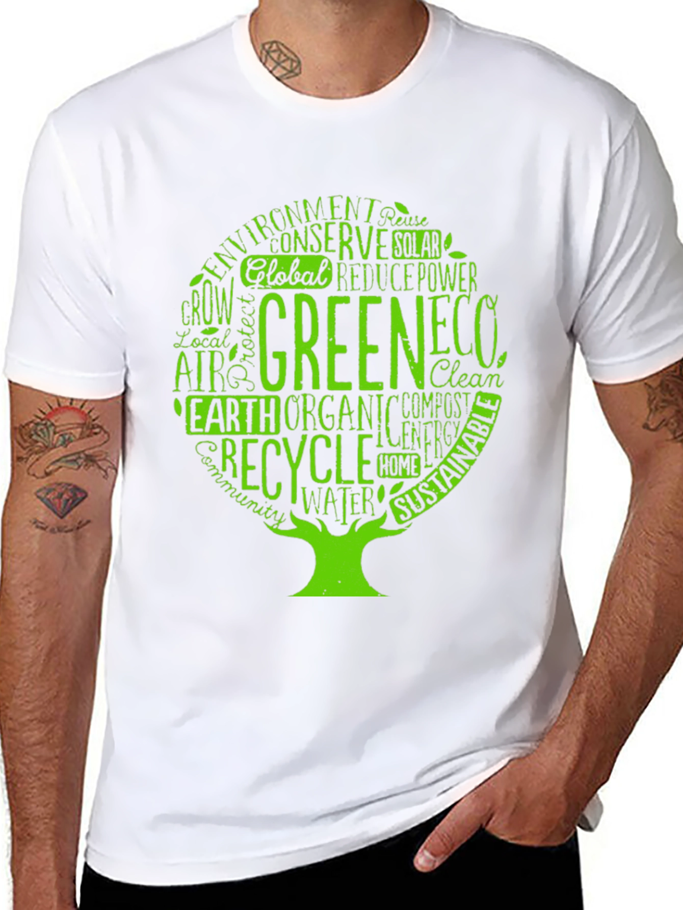 Eco-Friendly Tree Graphic T-Shirt