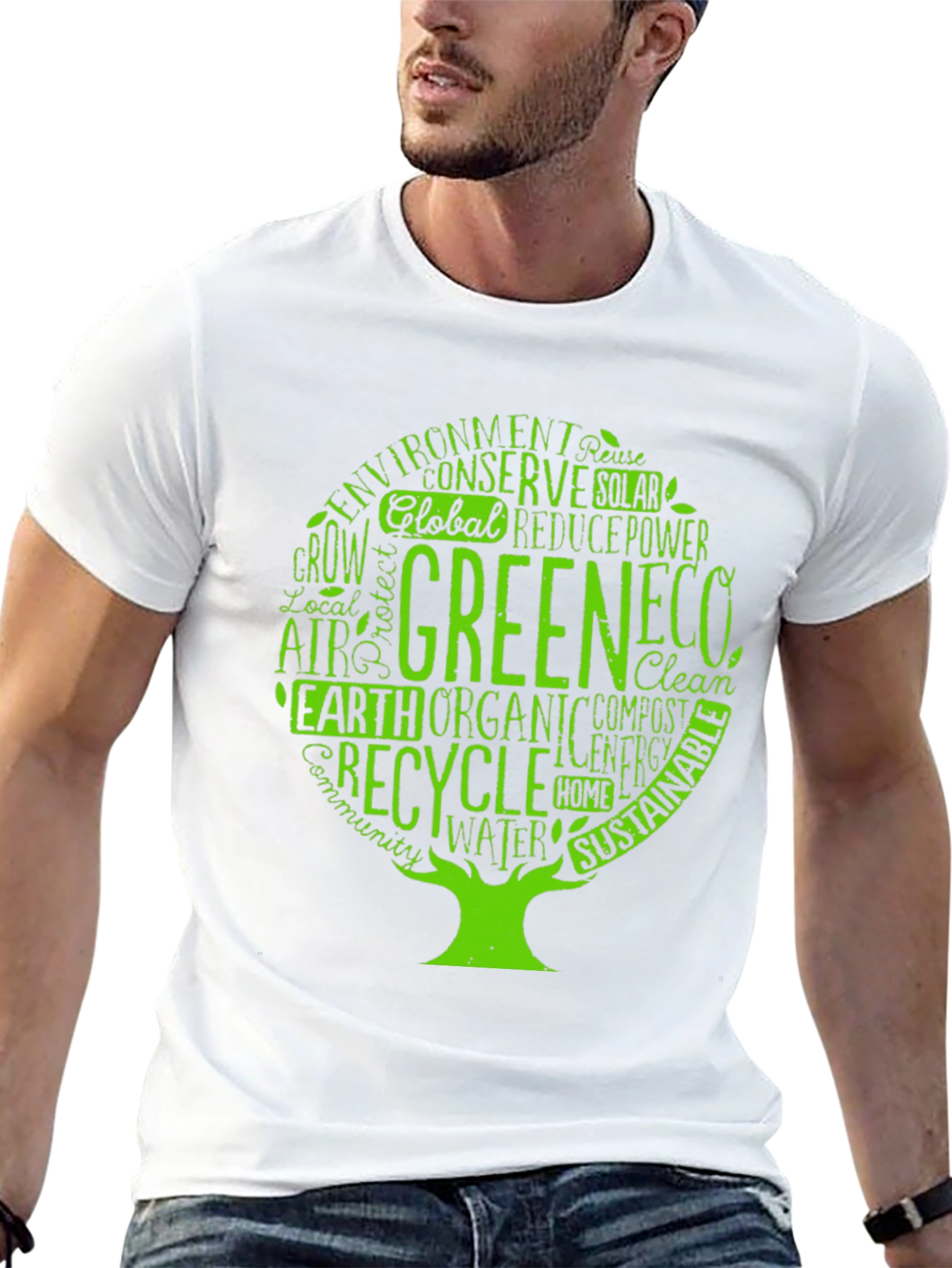 Eco-Friendly Tree Graphic T-Shirt