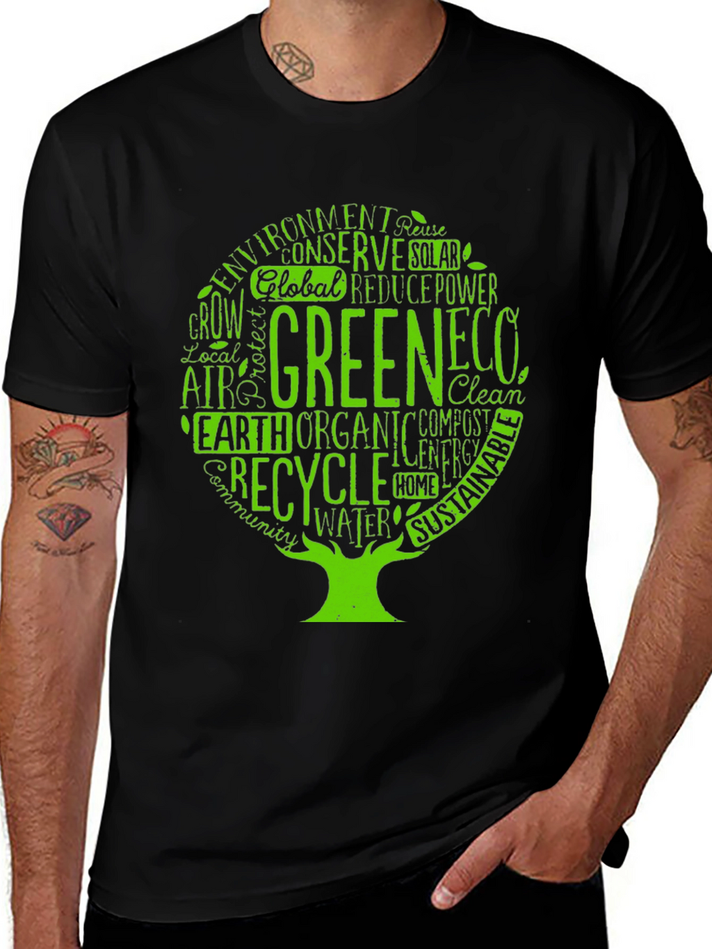 Eco-Friendly Tree Graphic T-Shirt