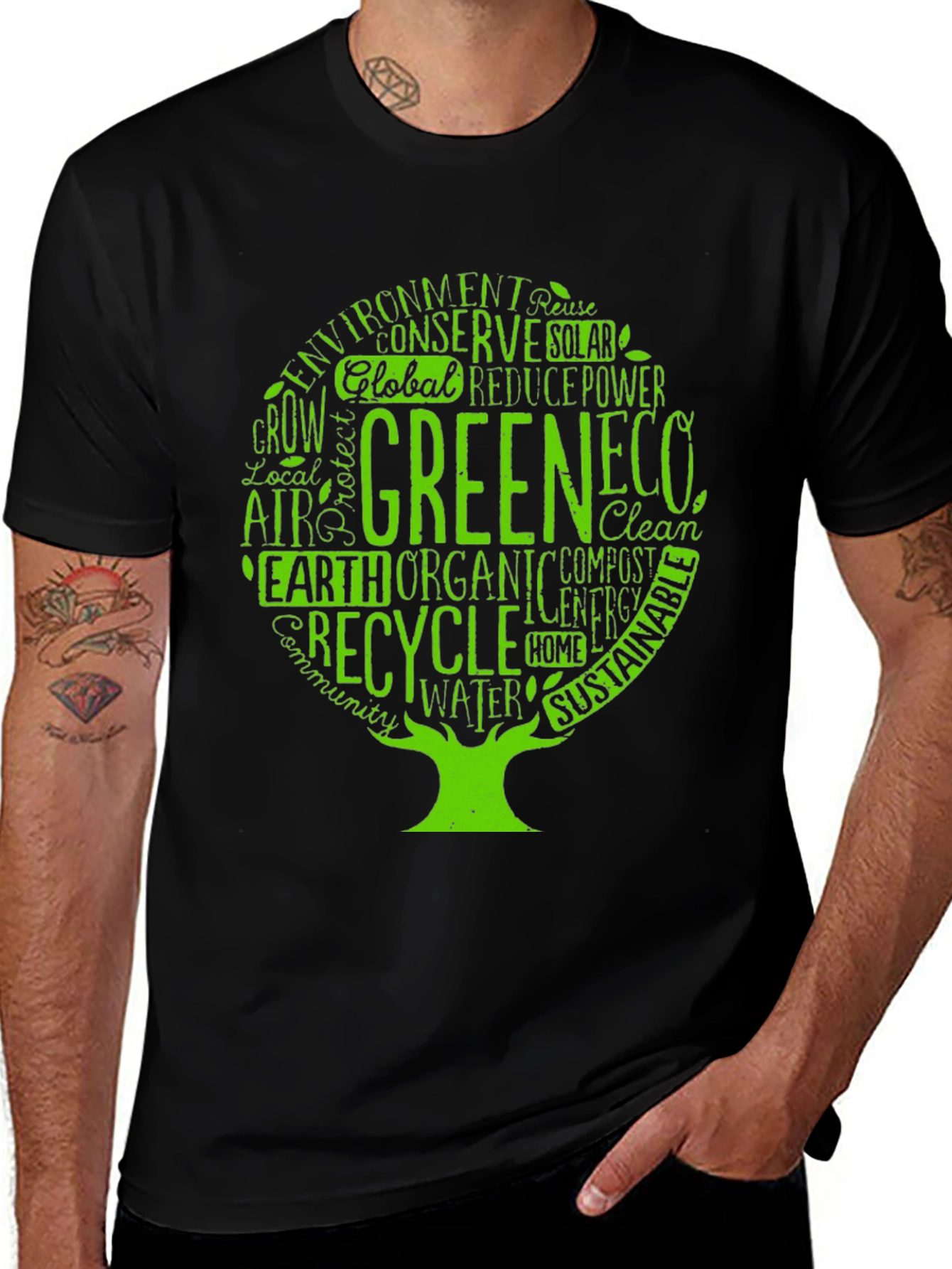 Eco-Friendly Tree Graphic T-Shirt