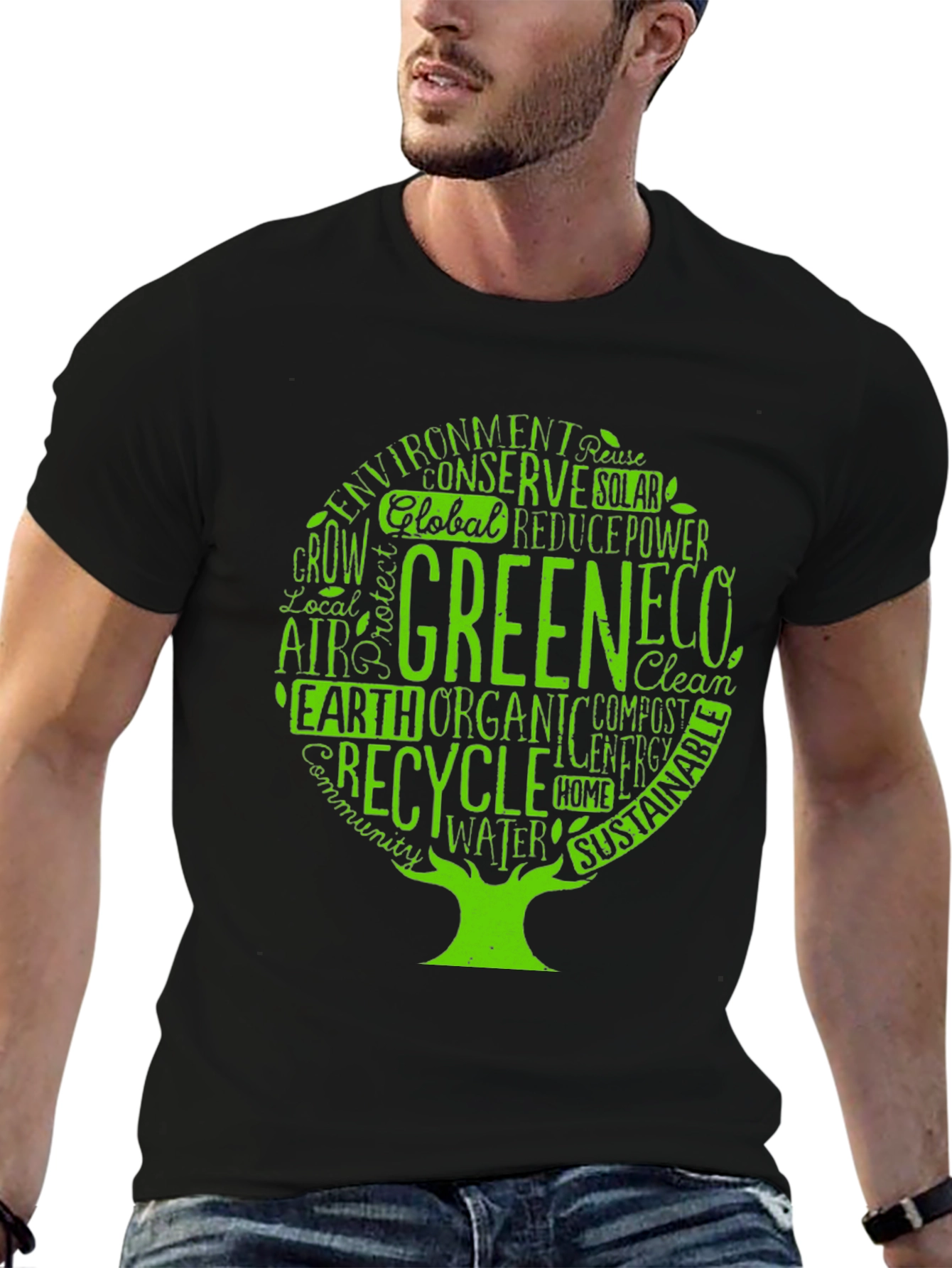 Eco-Friendly Tree Graphic T-Shirt