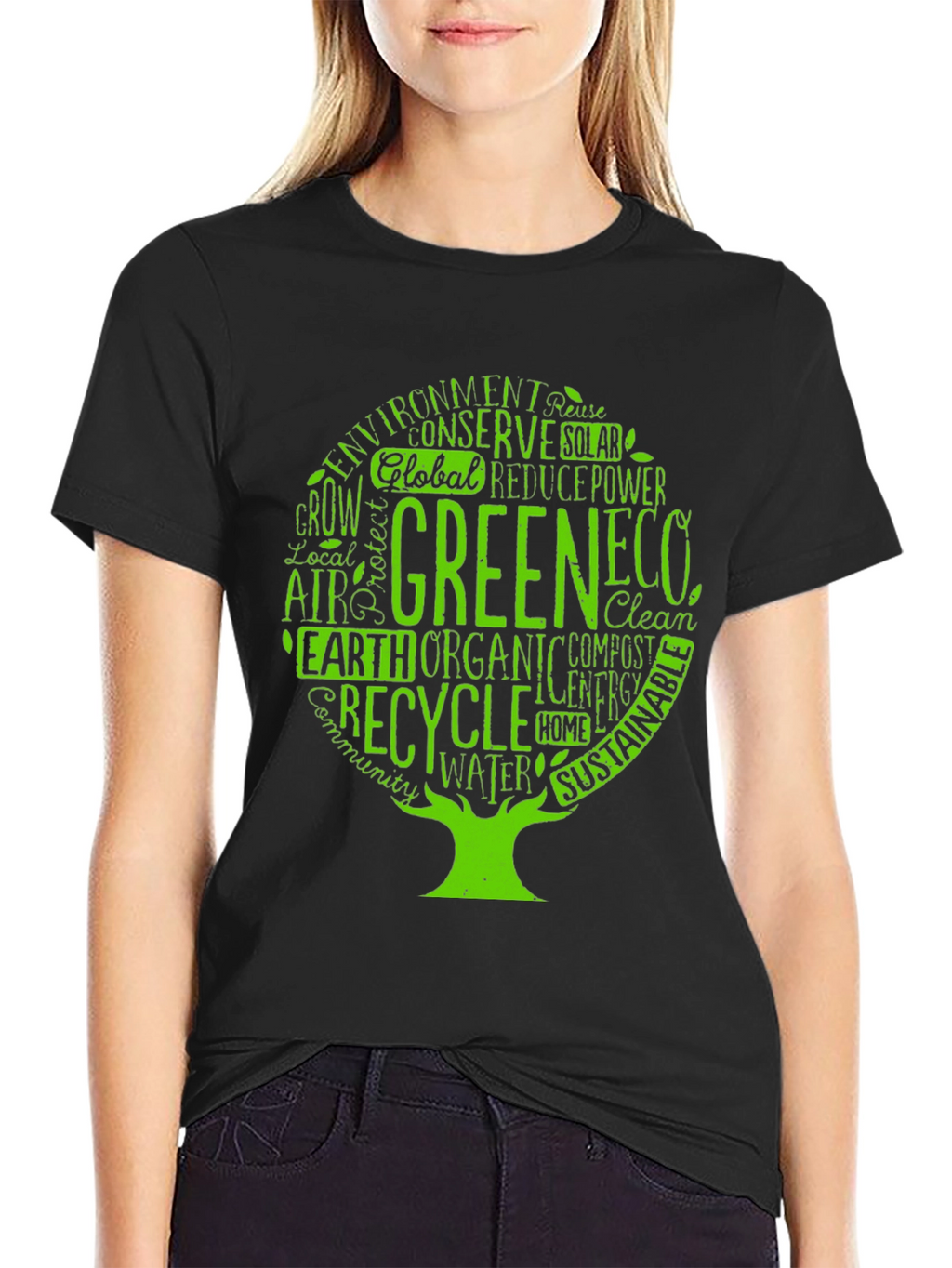 Eco-Friendly Tree Graphic T-Shirt