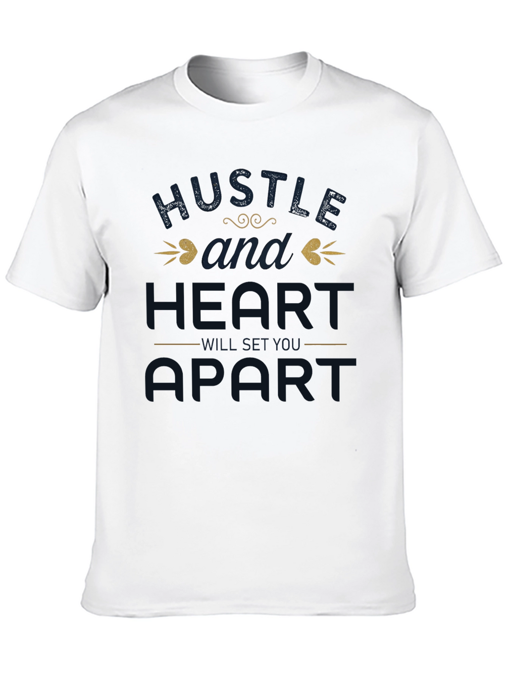 Hustle & Heart Graphic Tee - Motivational Shirt