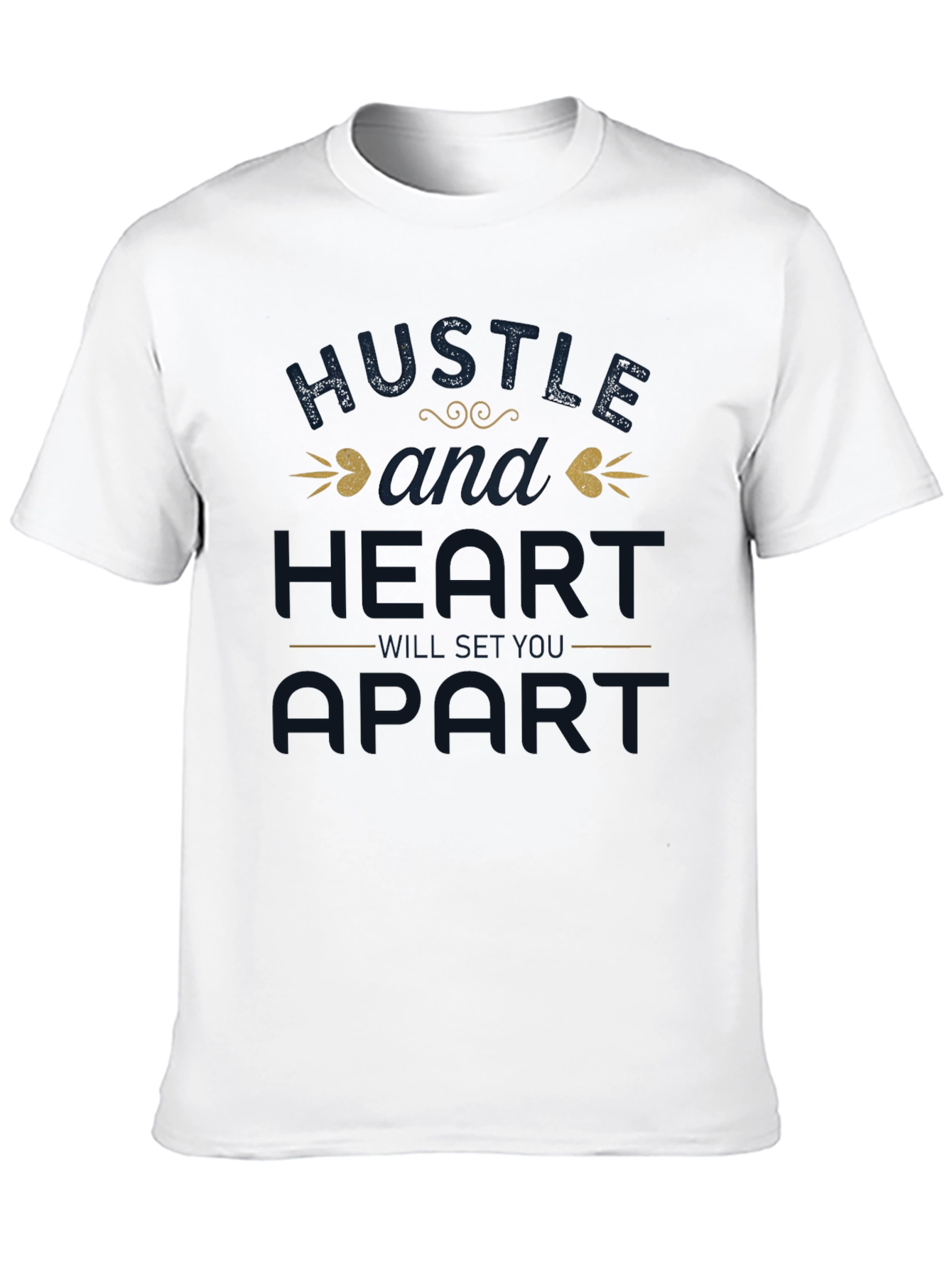 Hustle & Heart Graphic Tee - Motivational Shirt