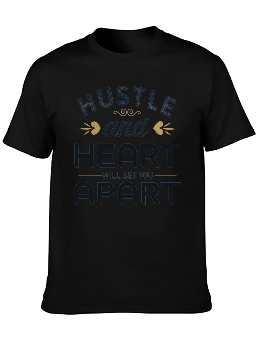 Hustle & Heart Graphic Tee - Motivational Shirt