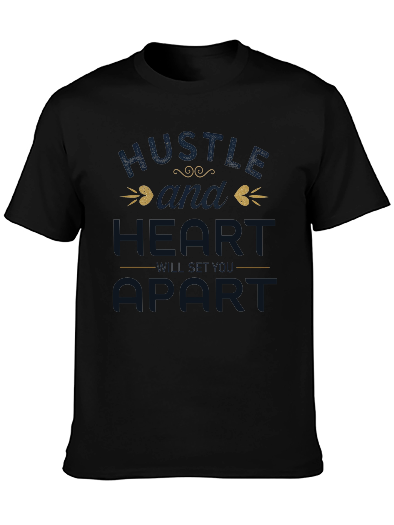 Hustle & Heart Graphic Tee - Motivational Shirt