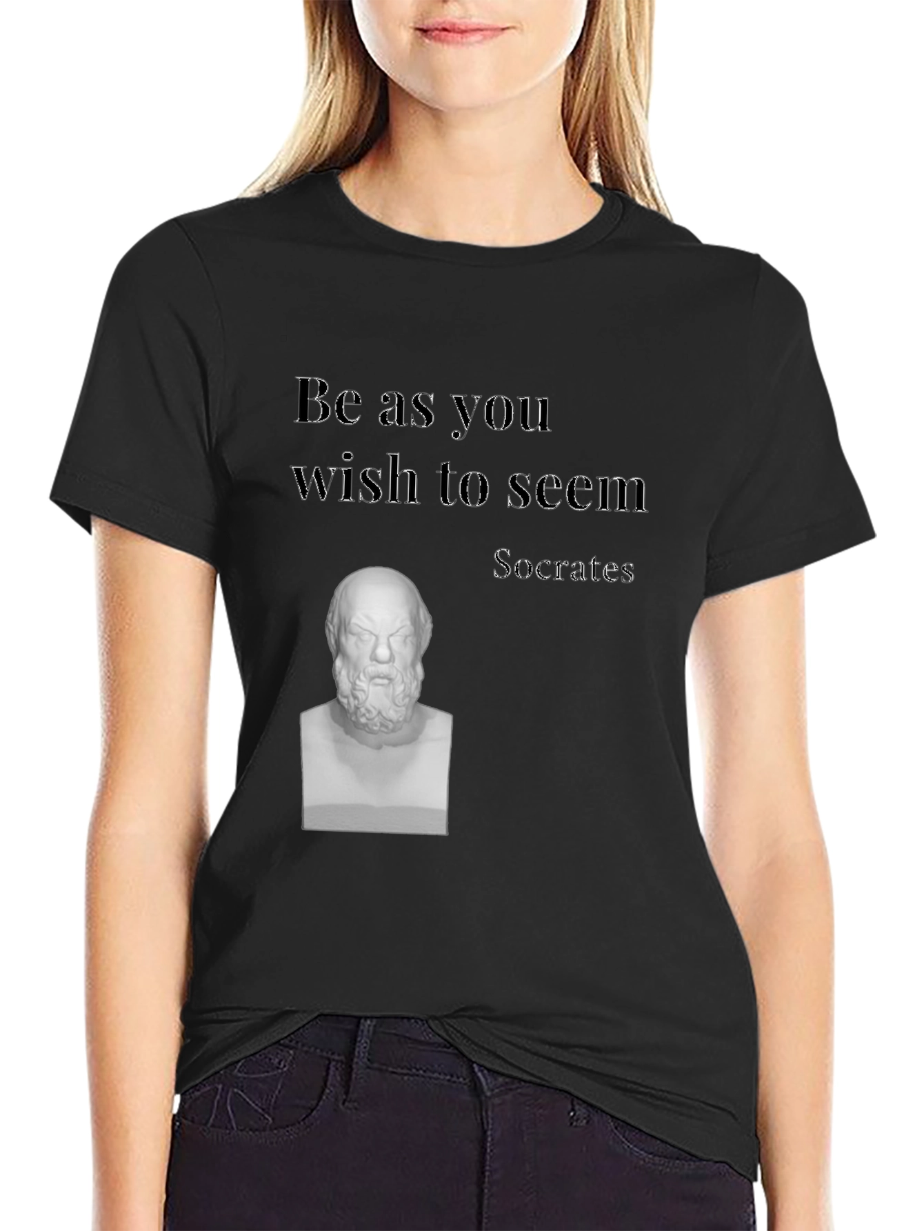 Socrates Quote T-Shirt - Be As You Wish To Seem
