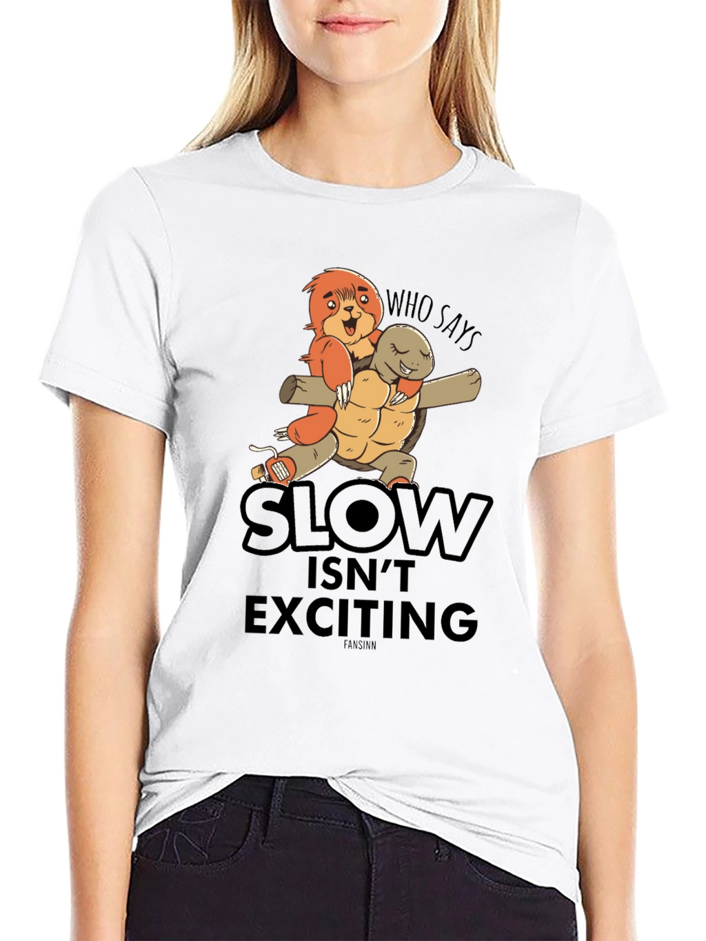 Funny Sloth & Turtle Graphic T-Shirt