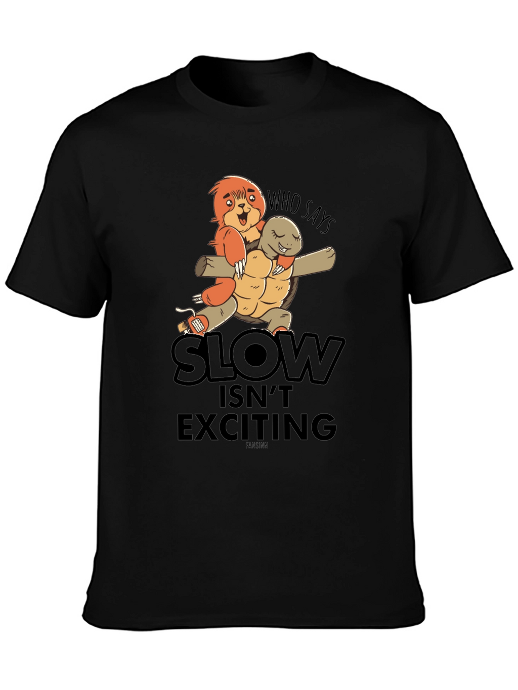 Funny Sloth & Turtle Graphic T-Shirt