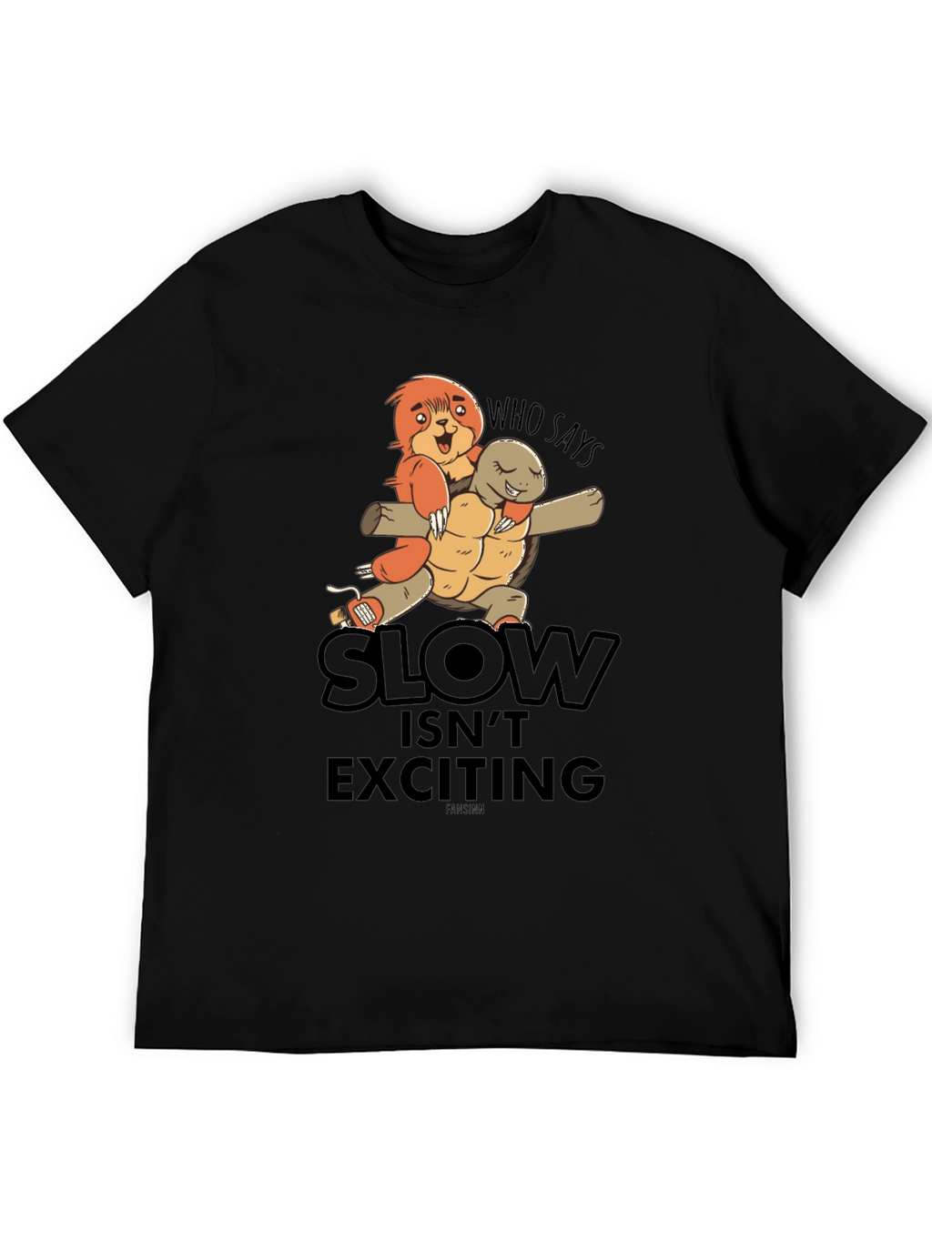 Funny Sloth & Turtle Graphic T-Shirt