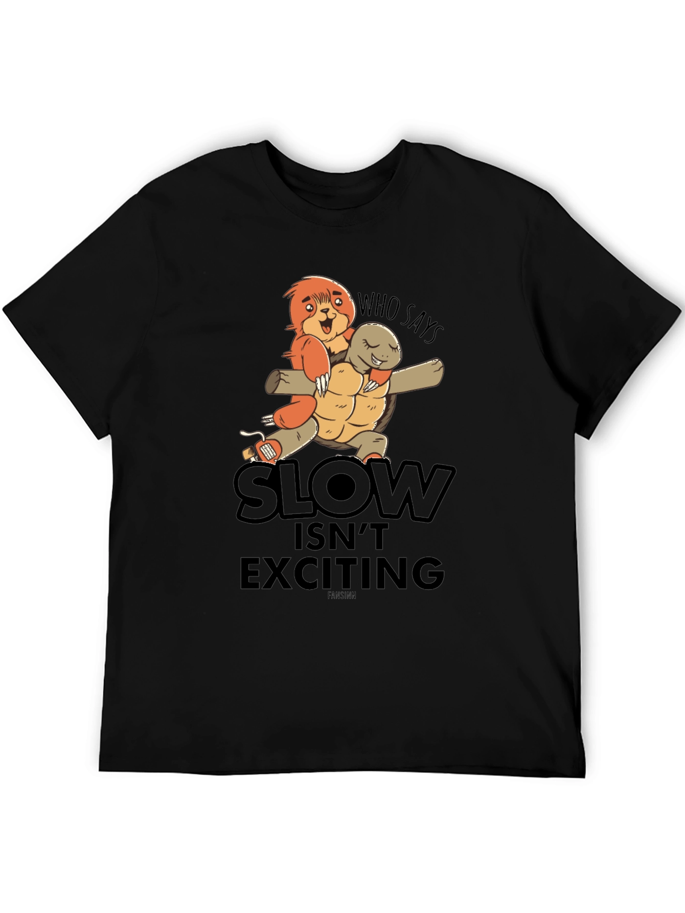 Funny Sloth & Turtle Graphic T-Shirt