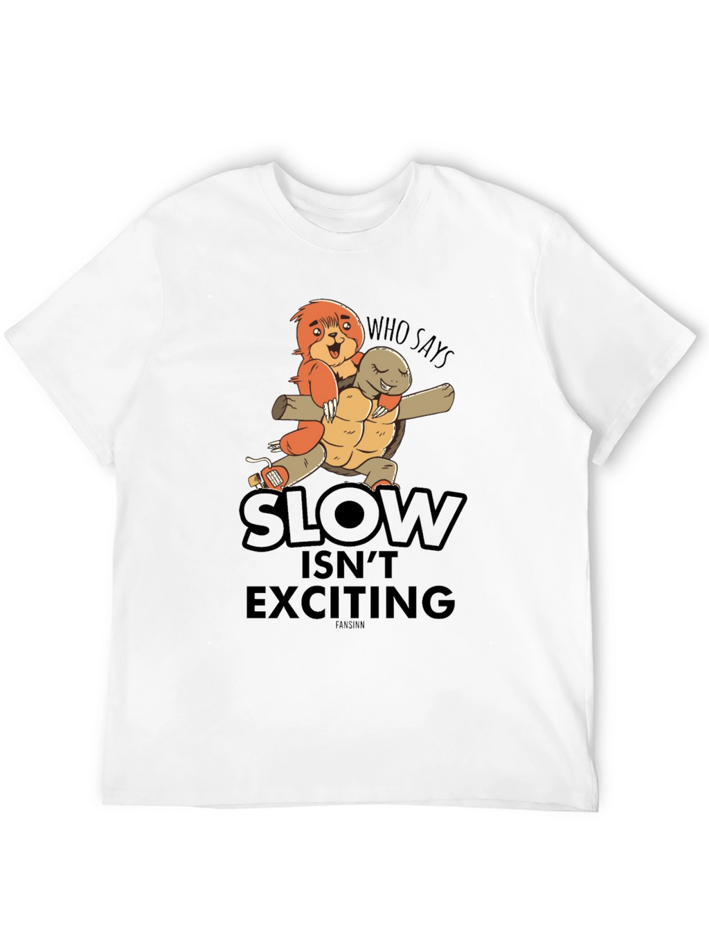 Funny Sloth & Turtle Graphic T-Shirt