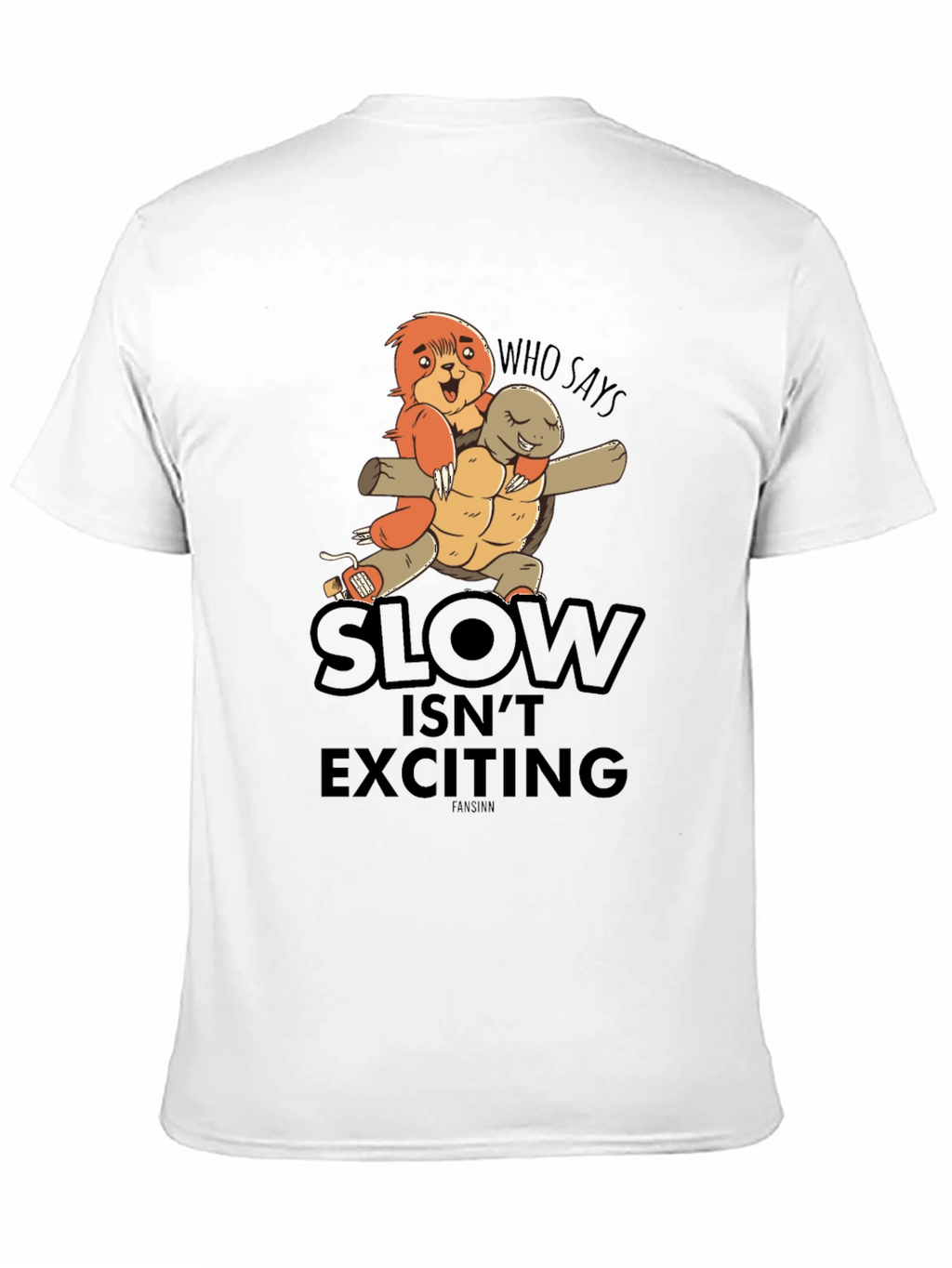 Funny Sloth & Turtle Graphic T-Shirt