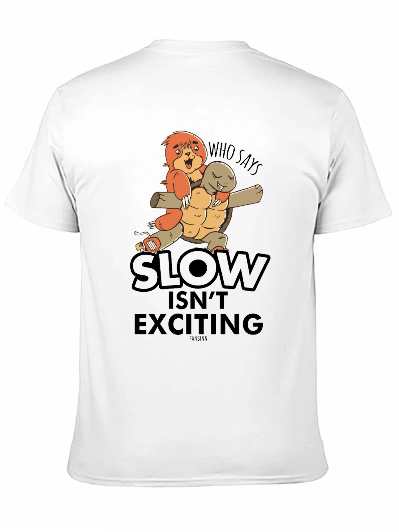 Funny Sloth & Turtle Graphic T-Shirt